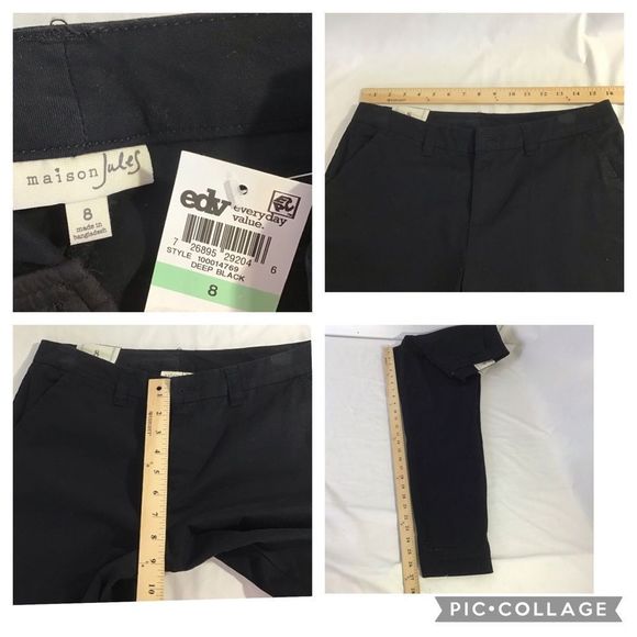 New Maison Jules Essential Pant Mid Rise, Black - Picture 7 of 7